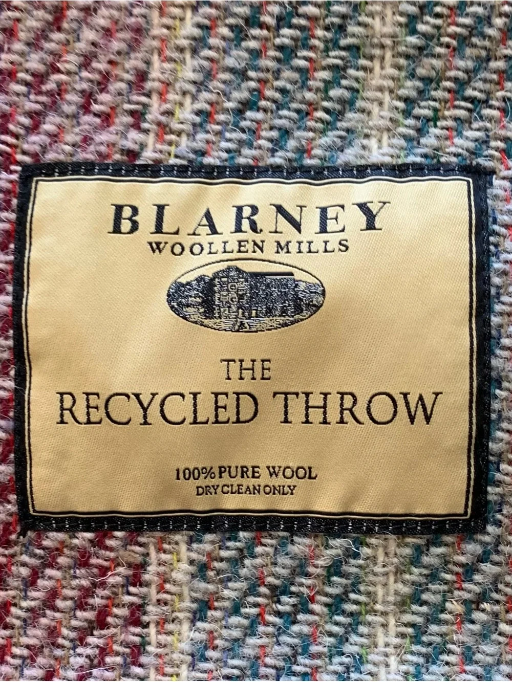 Blarney Woollen Mills Recycled Wool Plaid Throw